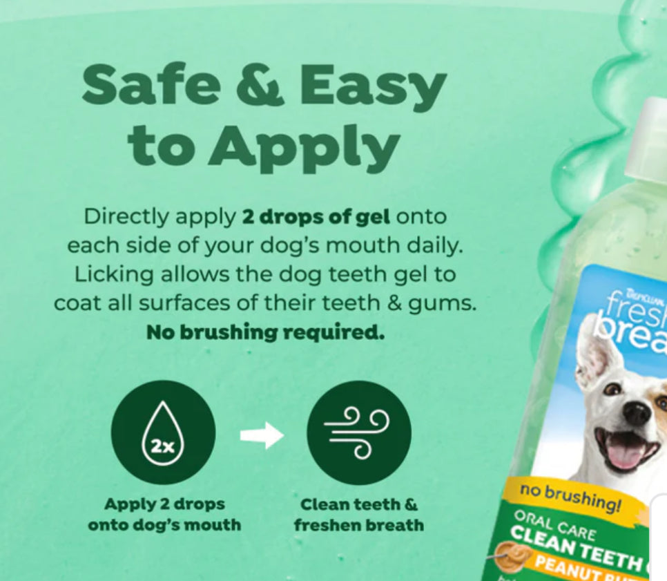 TROPICLEAN Teeth Oral Gel Peanut Butter Flavor For DOGS!!