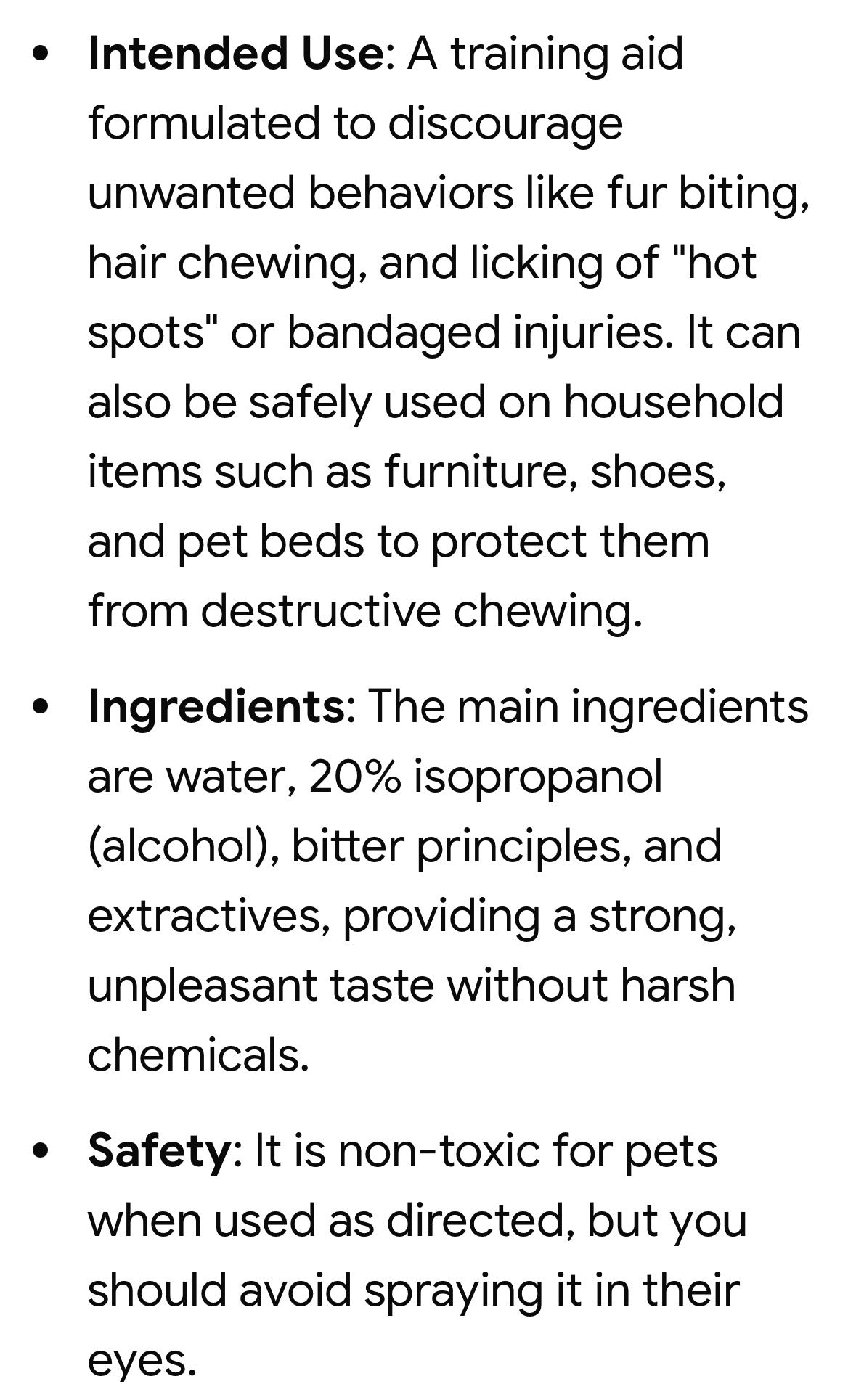 Bitter Apple - Powerful Taste Deterrent & Training Aid