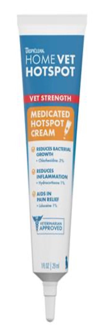 TROPICLEAN HomeVet Dog Hot Spot Cream!! Soothing and Healing
