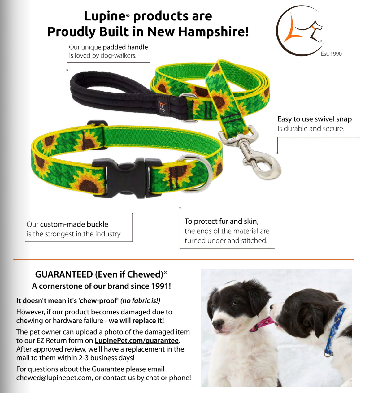 Lupine Pet Leashes - Lifetime Warranty