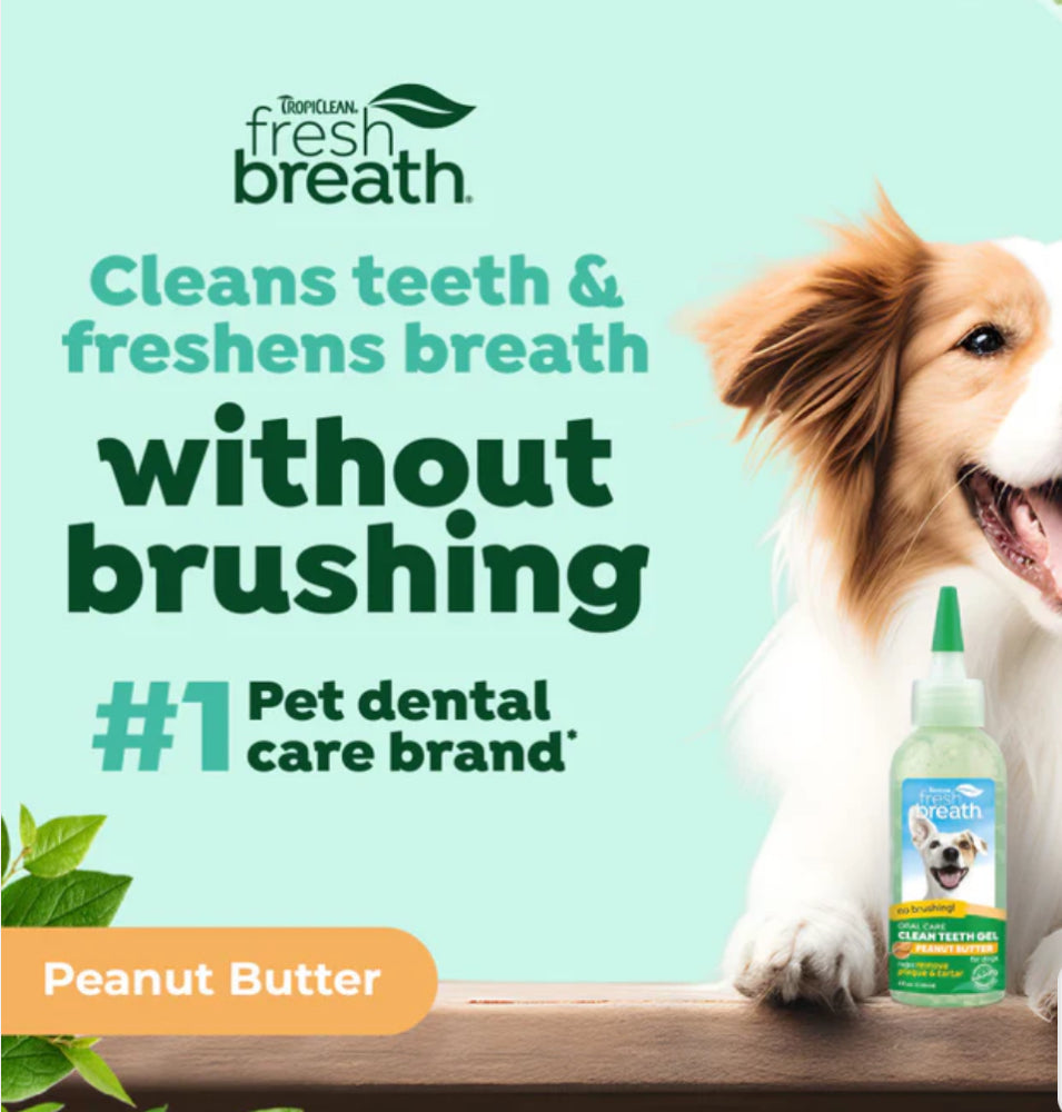 TROPICLEAN Teeth Oral Gel Peanut Butter Flavor For DOGS!!