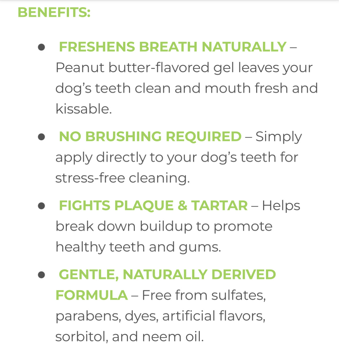 TROPICLEAN Teeth Oral Gel Peanut Butter Flavor For DOGS!!