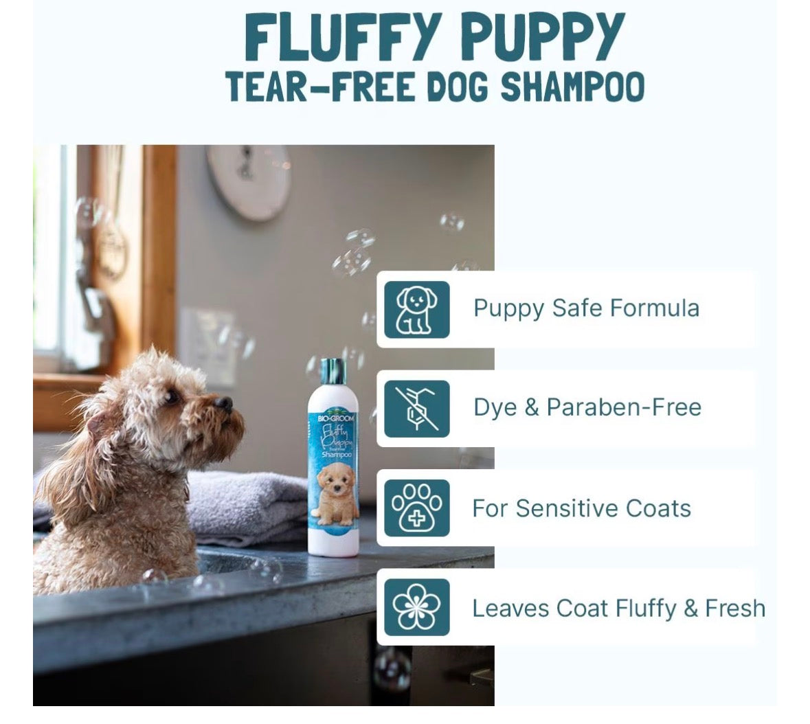 FLUFFY PUPPY Tear Free Conditioning Shampoo 12 oz - Moss Creek’s Secret!