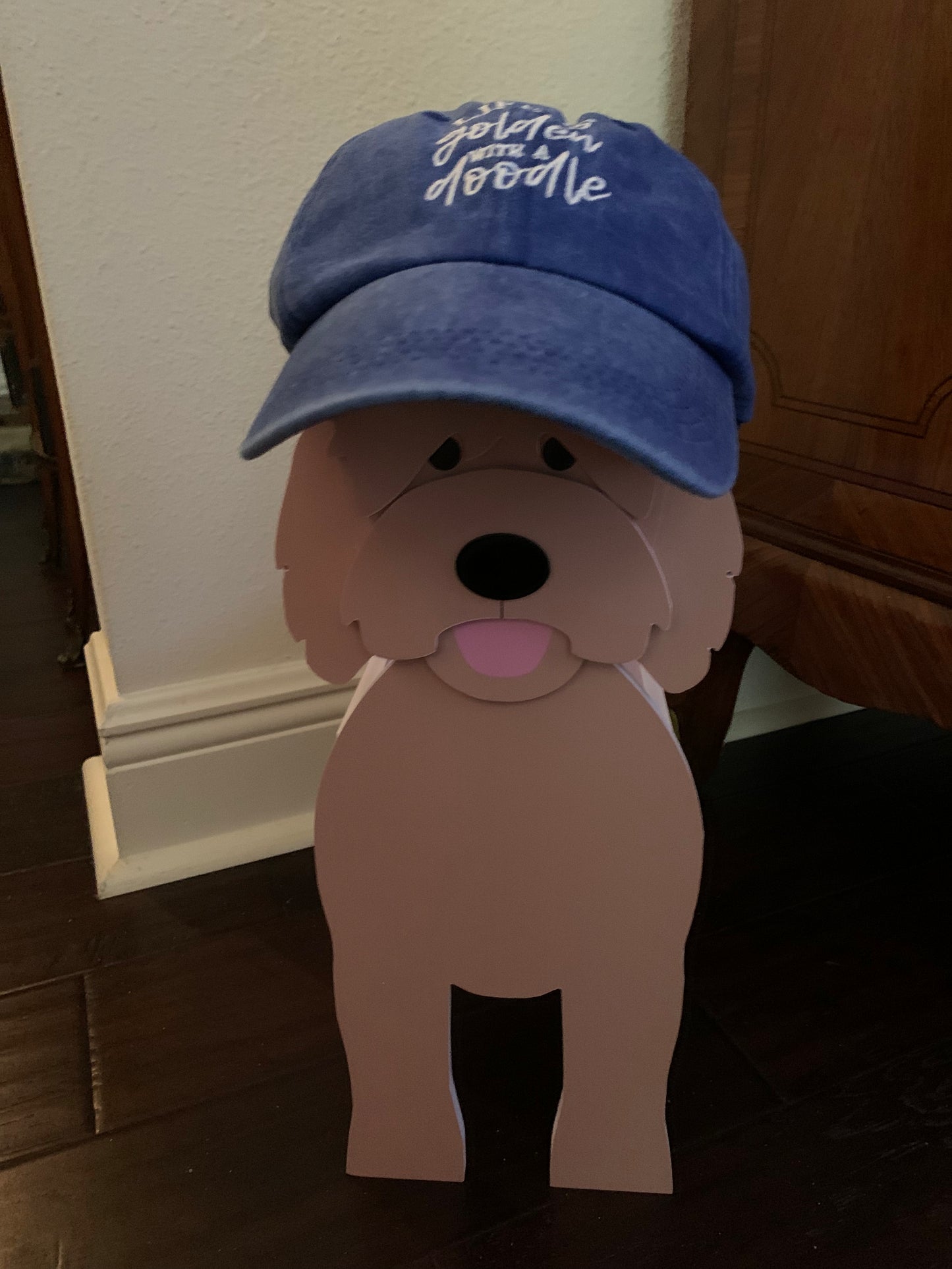 Embroidered LIFE IS GOLDEN WITH A DOODLE - Black, Blue or Pink Adjustable Hat - Adorable!