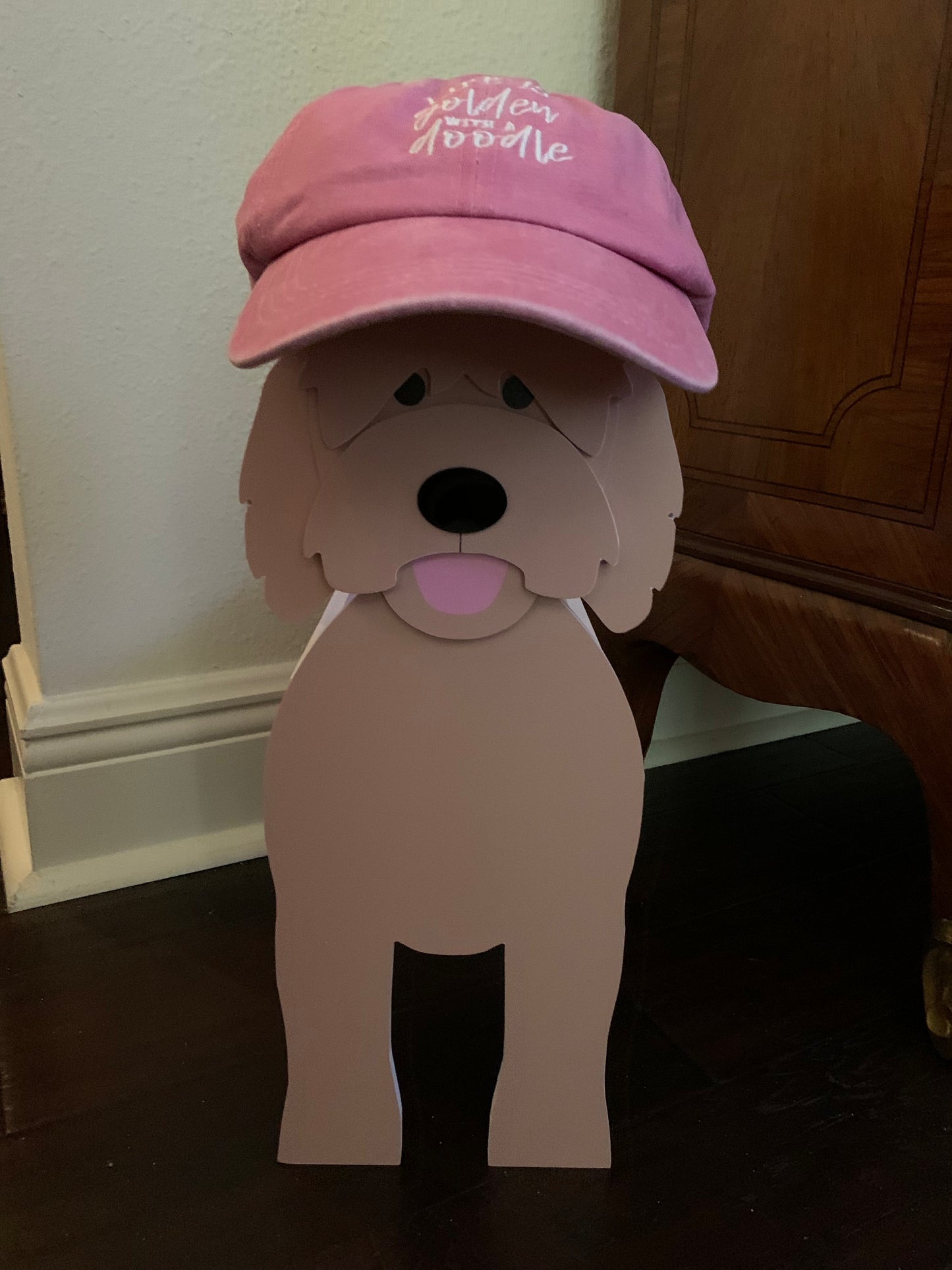 Embroidered LIFE IS GOLDEN WITH A DOODLE - Black, Blue or Pink Adjustable Hat - Adorable!