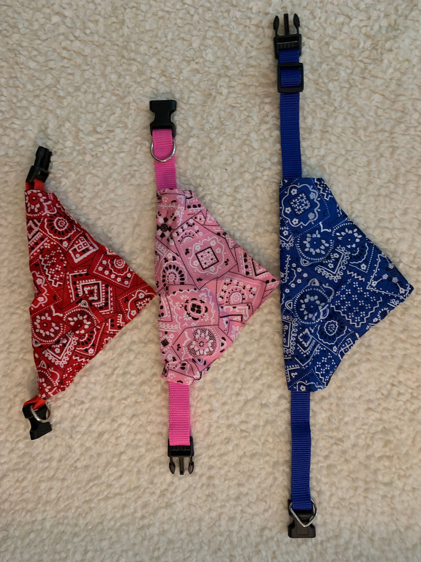 Dog / Puppy Bandana Collar Scarf - LOVE these! So easy to clip on and go!