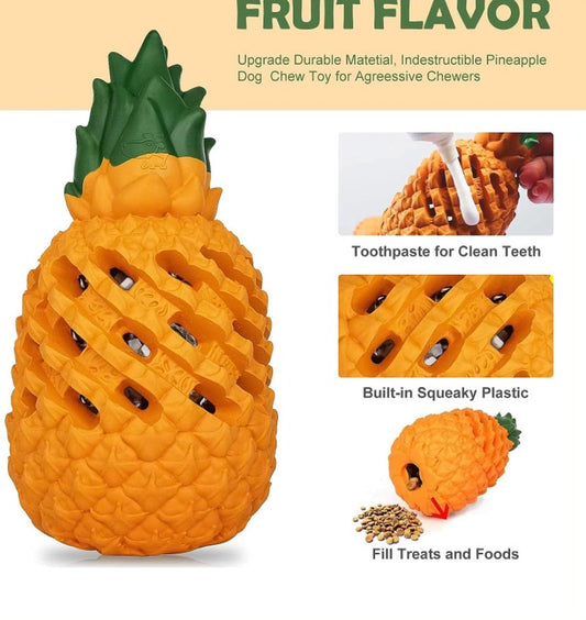 Pineapple Puppy/Dog Chew Toy - Perfect for Aggressive Chewers & Large Breeds!