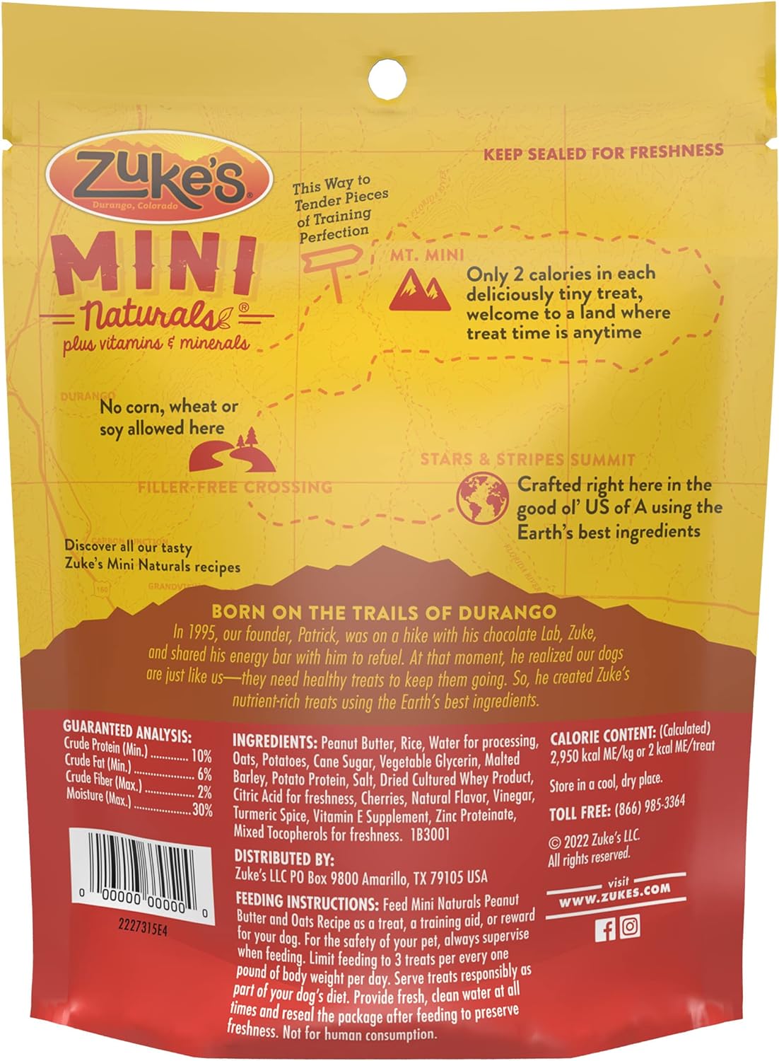 Zuke's Mini Naturals - Soft Peanut Butter & Oats - Dog Treats - #1 Recommended for training puppies!