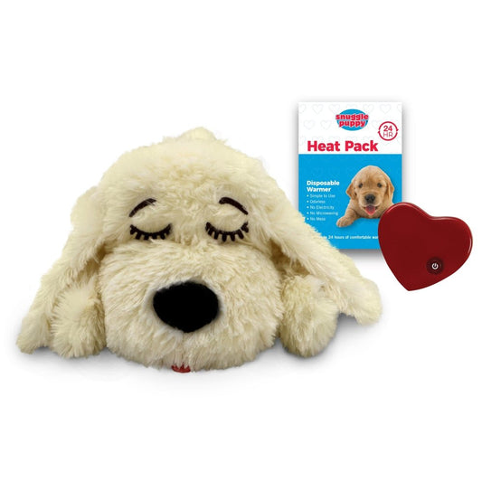 Golden Snuggle Puppy with Heartbeat - CHOMP DOG BOUTIQUE