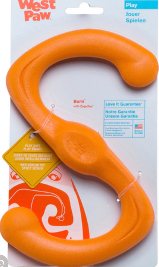 WEST PAW BUMI Stretching 8” Great for Fetch, or Tug for 2 Dogs 🐾 Size Large!! Safe for Puppies!!