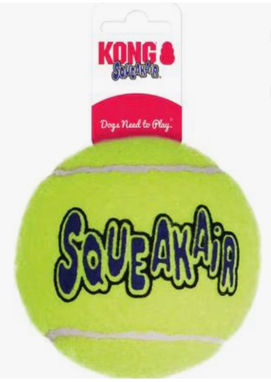 Kong Air Squeaker - Large Tennis Ball - Heavy Duty! Great for Puppies or Adult Dogs!