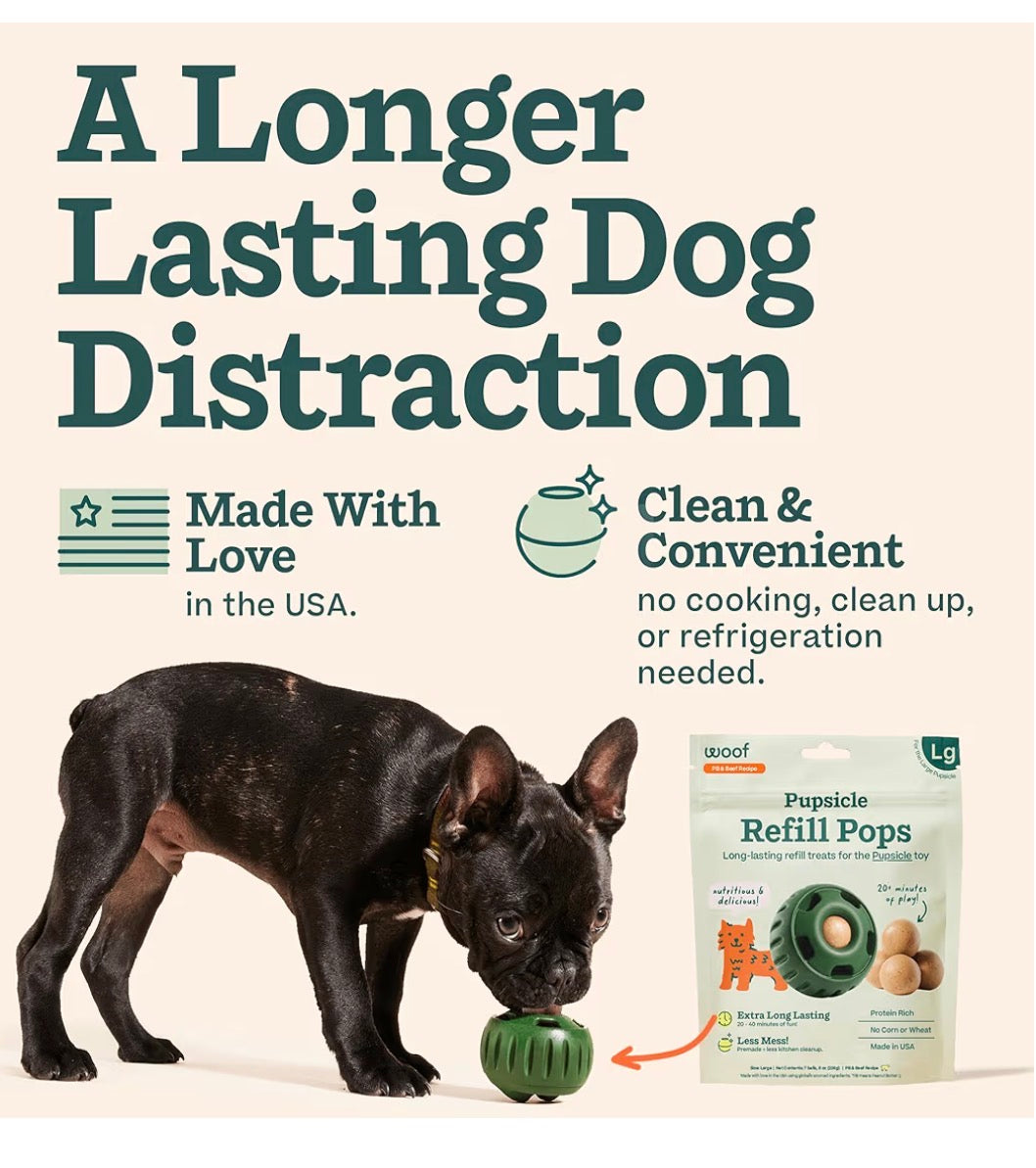 WOOF Power Chewer Pupsicle - Durable, Long-Lasting Dog Chew Toys for Aggressive Chewers - Keep Your Pup Busy - Easy to Clean - Toys for Medium and Large Dogs 20-80 LBS