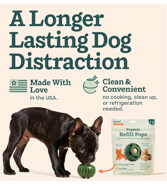 WOOF Power Chewer Pupsicle - Durable, Long-Lasting Dog Chew Toys for Aggressive Chewers - Keep Your Pup Busy - Easy to Clean - Toys for Medium and Large Dogs 20-80 LBS