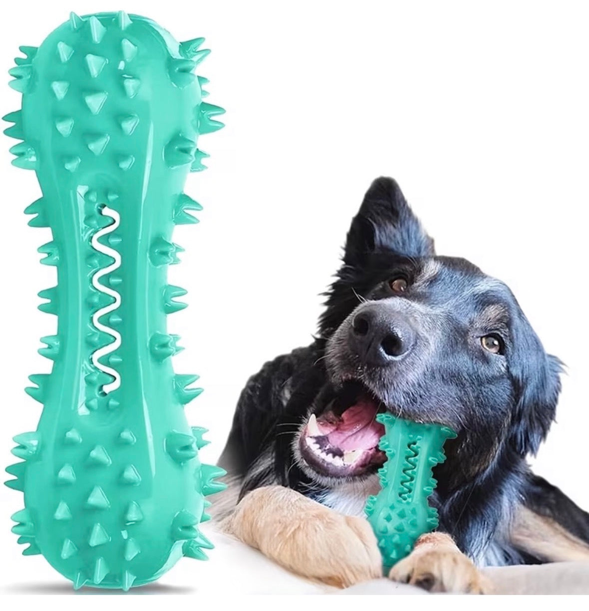 GRIPPY BONE!! RUBBER BONE WITH GRIPPERS Holds Toothpaste, Creamy Peanut Butter, Yogurt, or Kibble!!