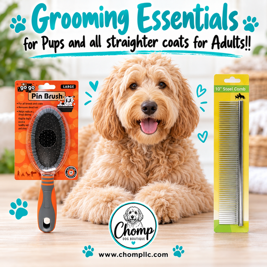 GO GO Puppy/Dog Grooming Pin Brush - A must have for Doodle Puppies and Adults with a non curly coat!!