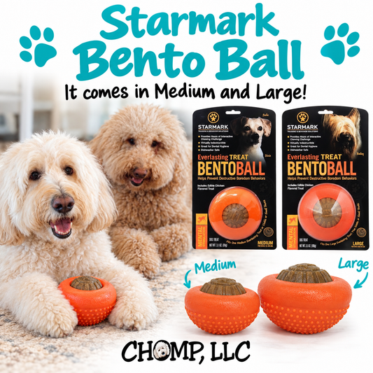 BENTO BALL by Starmark!! Long Lasting Dog Chew! Refillable! chicken or Liver Flavor