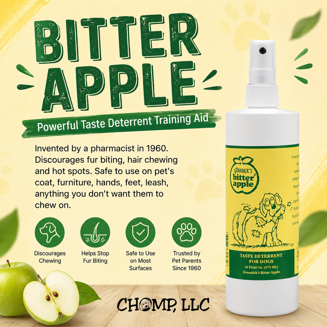 GRANNICKS Bitter Apple - Powerful Taste Deterrent & Training Aid