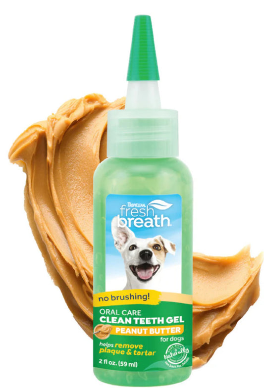 TROPICLEAN Teeth Oral Gel Peanut Butter Flavor For DOGS!!