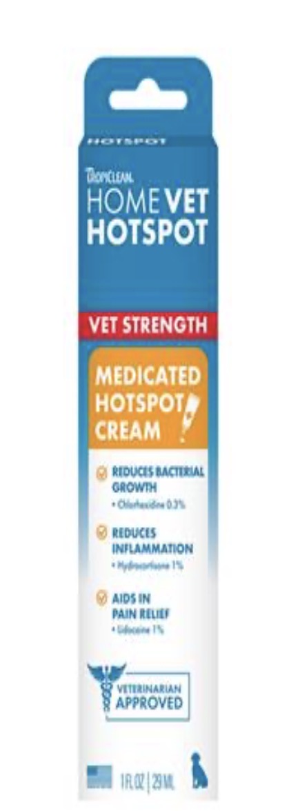 TROPICLEAN HomeVet Dog Hot Spot Cream!! Soothing and Healing