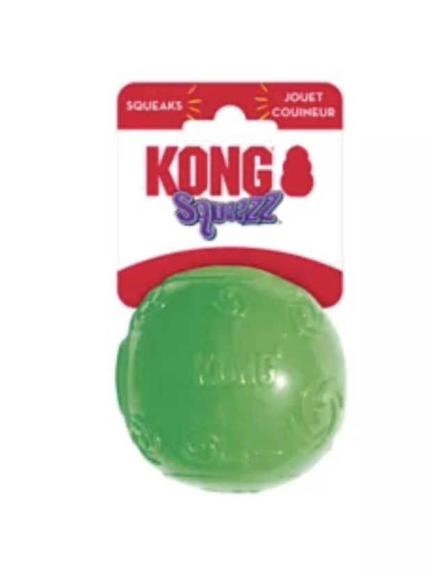 KONG Squeezz Ball Dog and Puppy Toy - Large - Squeaks and Bounces!!