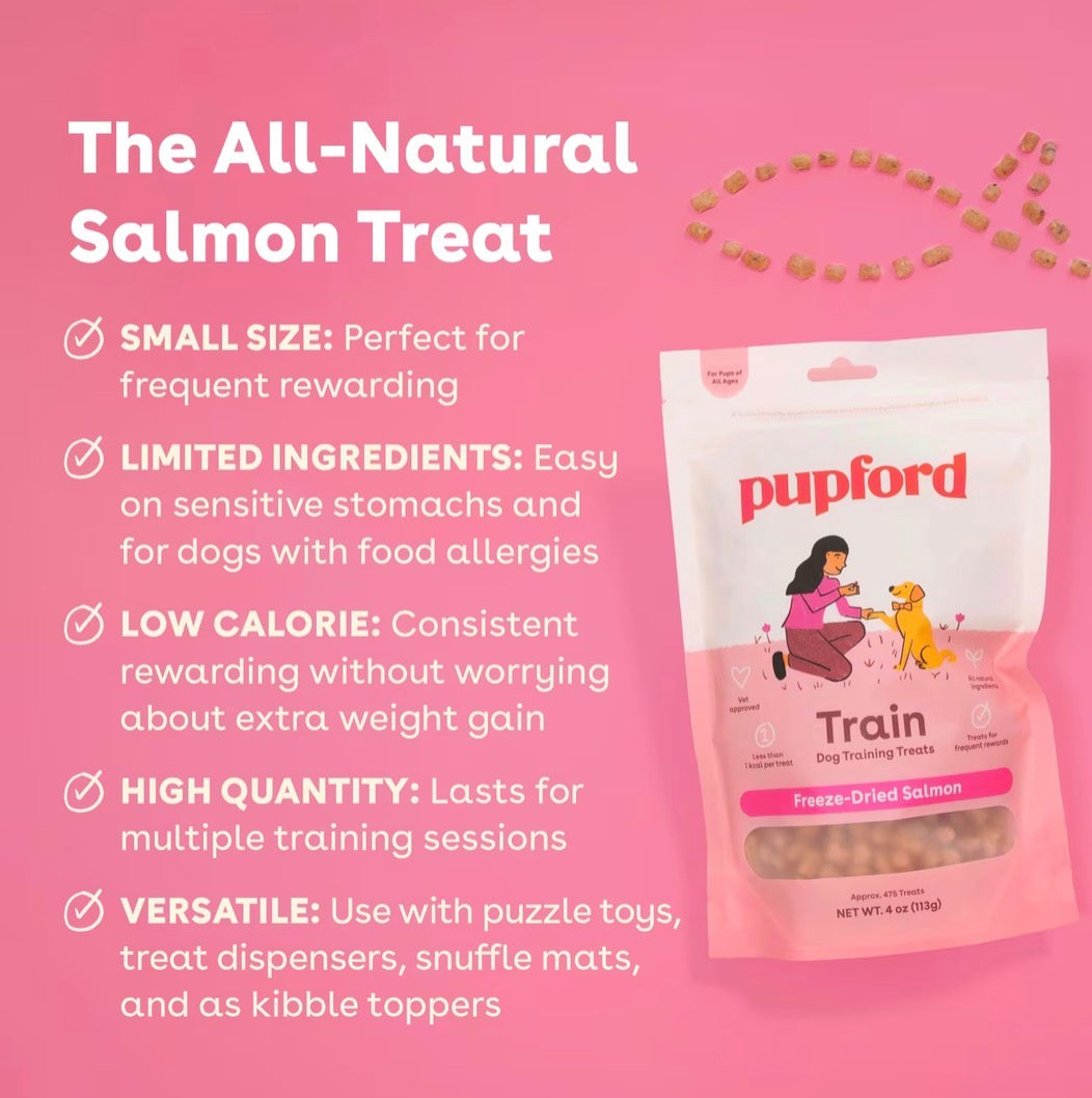 PUPFORD SALMON TREATS!! 225 Freeze Dried Treats in each 2oz bag!!