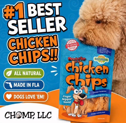 CHIPS NATURALS - CHICKEN CHIPS! Made in USA, All Natural! Dog’s Favorite Treats, Puppy Training Treats! Doggie Crack!!