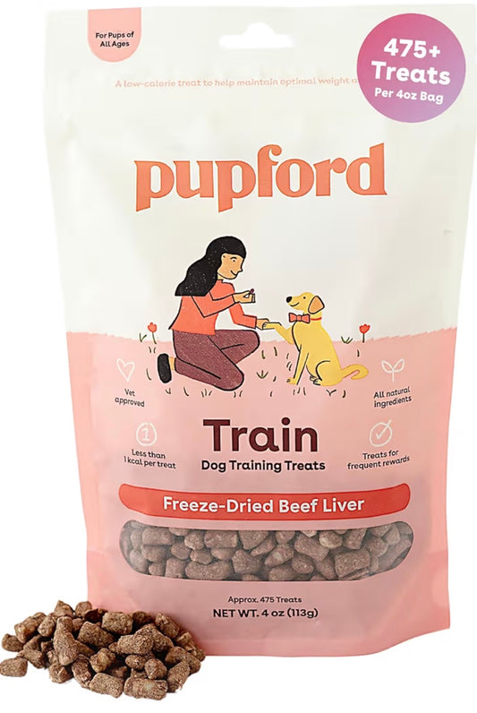 PUPFORD Freeze Dried Beef Liver Training Treats!! Over 475 treats in one bag!!