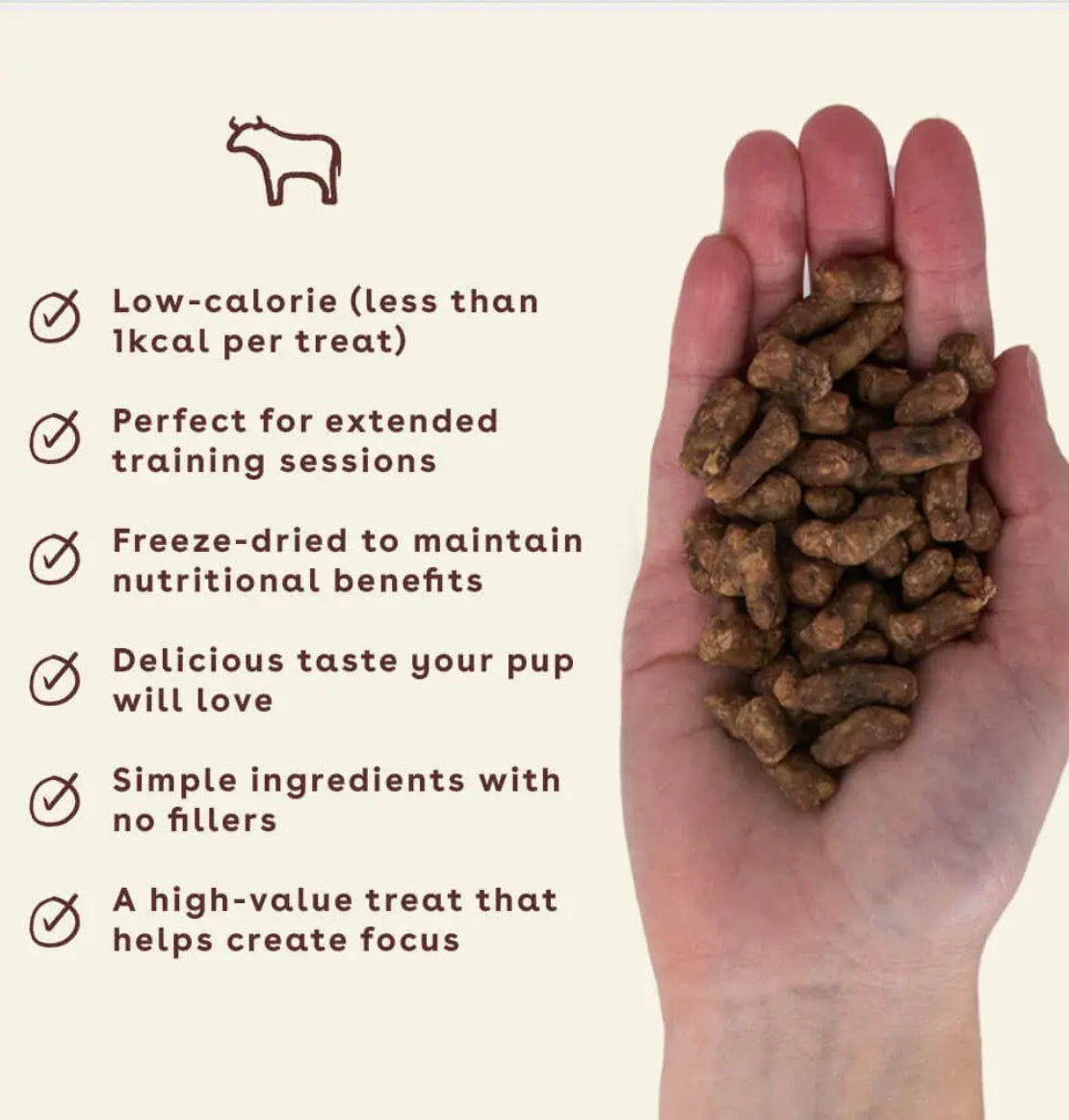 PUPFORD Freeze Dried Beef Liver Training Treats!! Over 475 treats in one bag!!