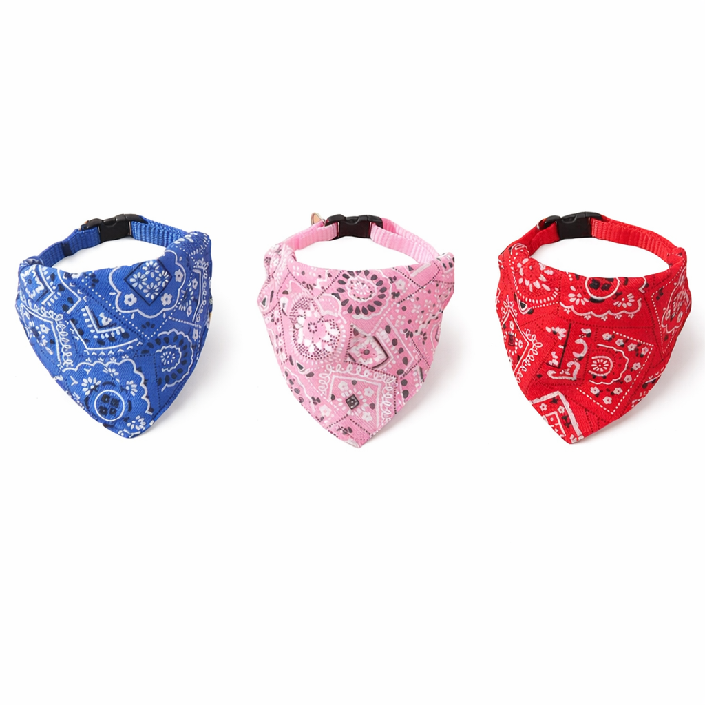 Dog / Puppy Bandana Collar Scarf - LOVE these! So easy to clip on and go!