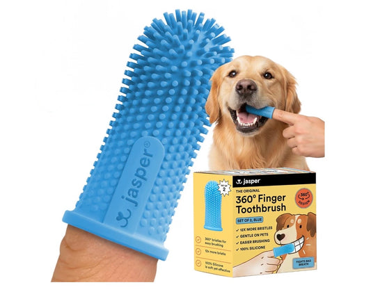 JASPER 360 DEGREES Dog and Cat Fingertip Toothbrush!!