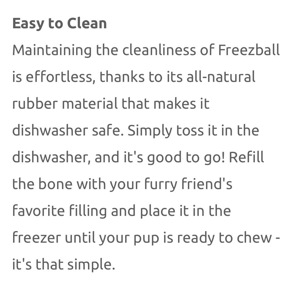 FREEZBONE LARGE!! Fill, Freeze, and Enjoy!! Long Lasting for All Ages!!