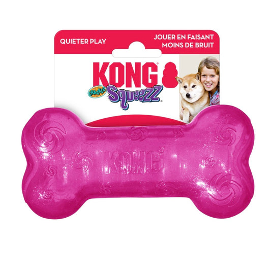 KONG SQUEEZZ CRACKLE BONE!! Pups and Adult Dogs Love This Toy!!