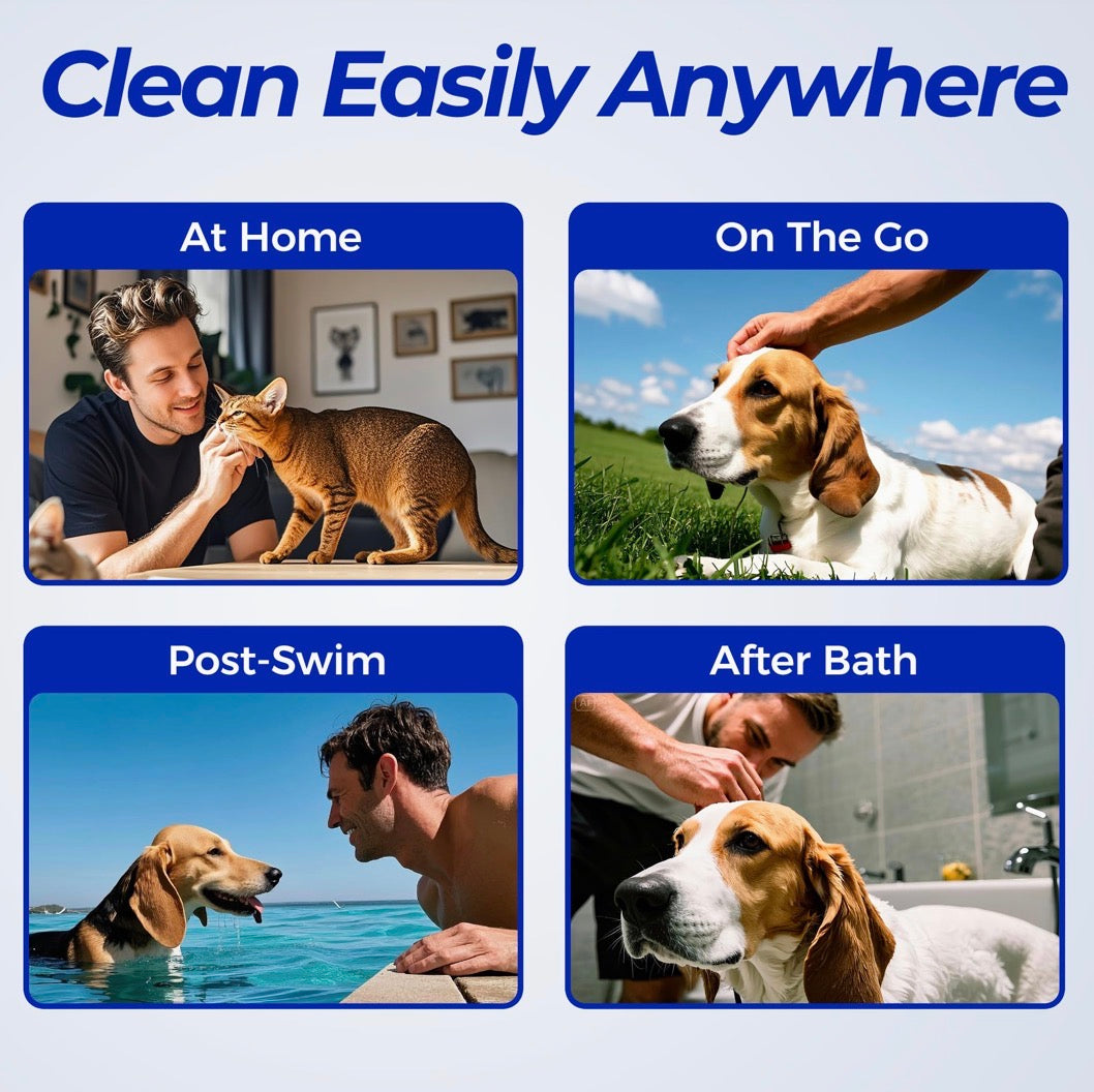 WELLIX PET EAR FINGER WIPES for Dogs and Cats!! Recommended by Moss Creek’s Groomer!!