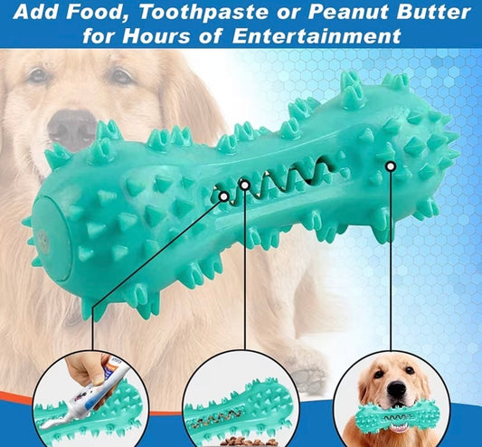 GRIPPY BONE!! RUBBER BONE WITH GRIPPERS Holds Toothpaste, Creamy Peanut Butter, Yogurt, or Kibble!!