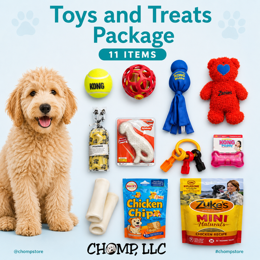 CHOMP’S Toys & Treats Package!