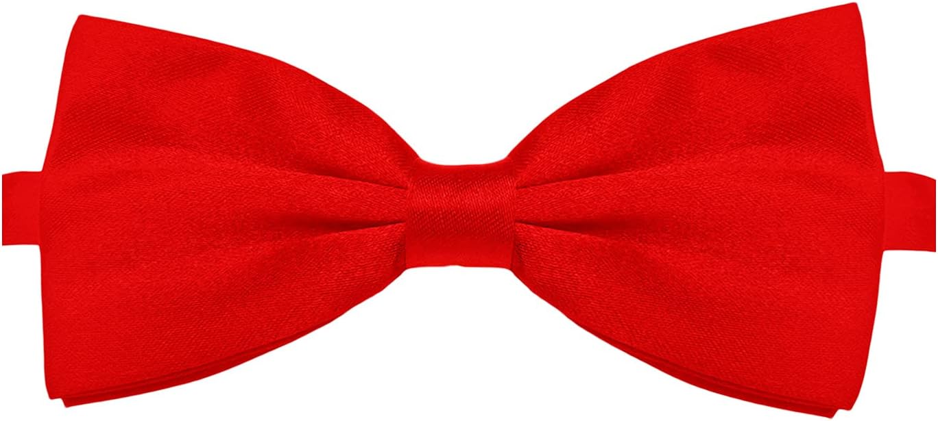Dog Bow Tie Red Satin - Adjustable Collar for Medium and Large Dogs